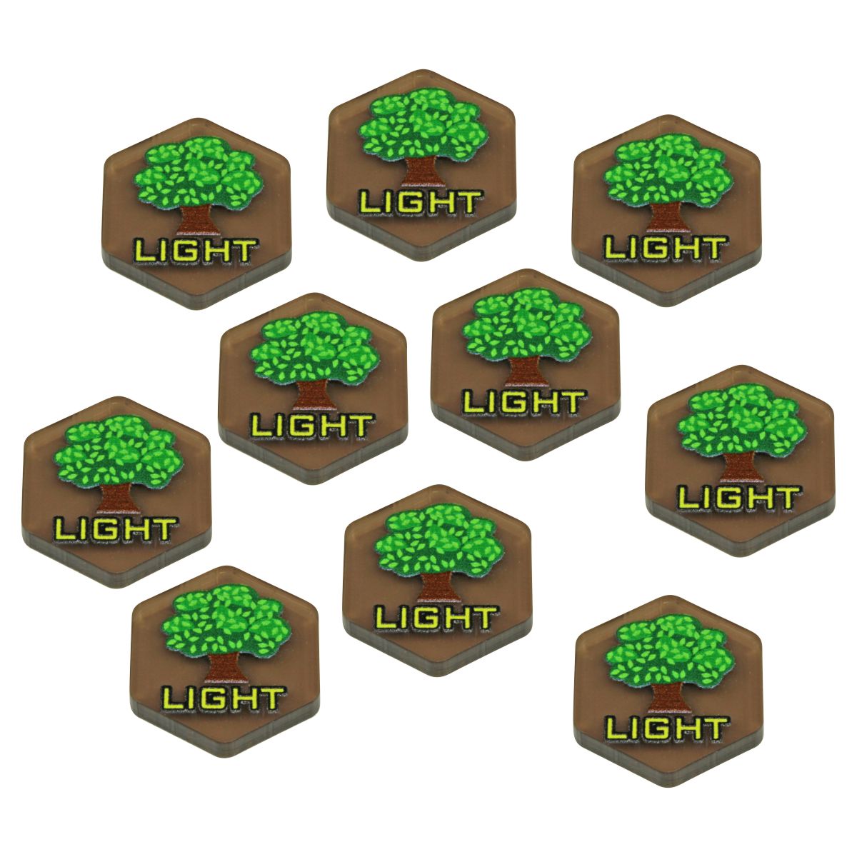 Premium Printed Mecha Battlefield Terrain Light Woods Tokens (10) - SPECIAL ORDER!