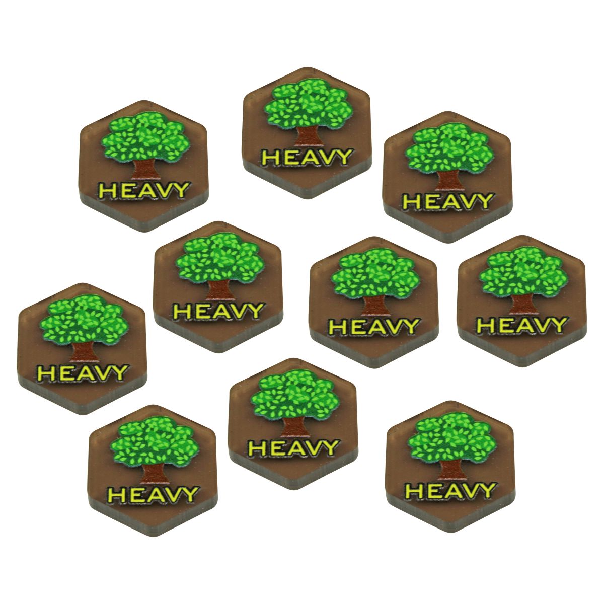 Premium Printed Mecha Battlefield Terrain Heavy Woods Tokens (10) - SPECIAL ORDER!