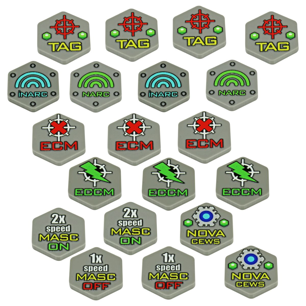 Premium Printed Mecha Electronic Warfare Token Set (20) - SPECIAL ORDER!