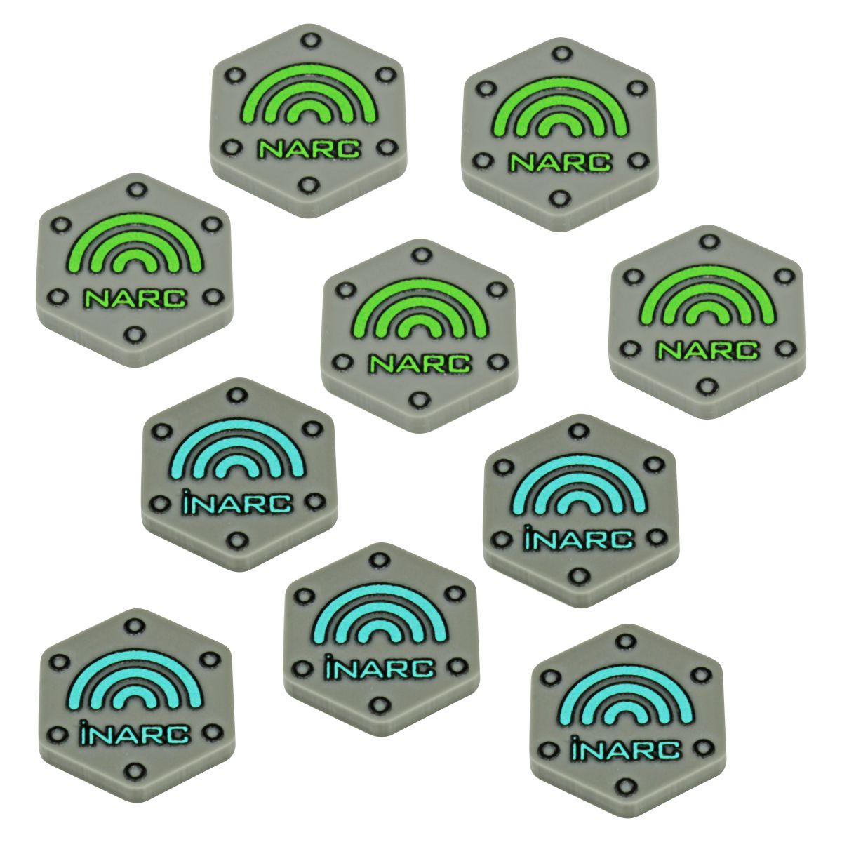 Premium Printed Mecha NARC/iNARC Missile Beacon Token Set (10) - SPECIAL ORDER!