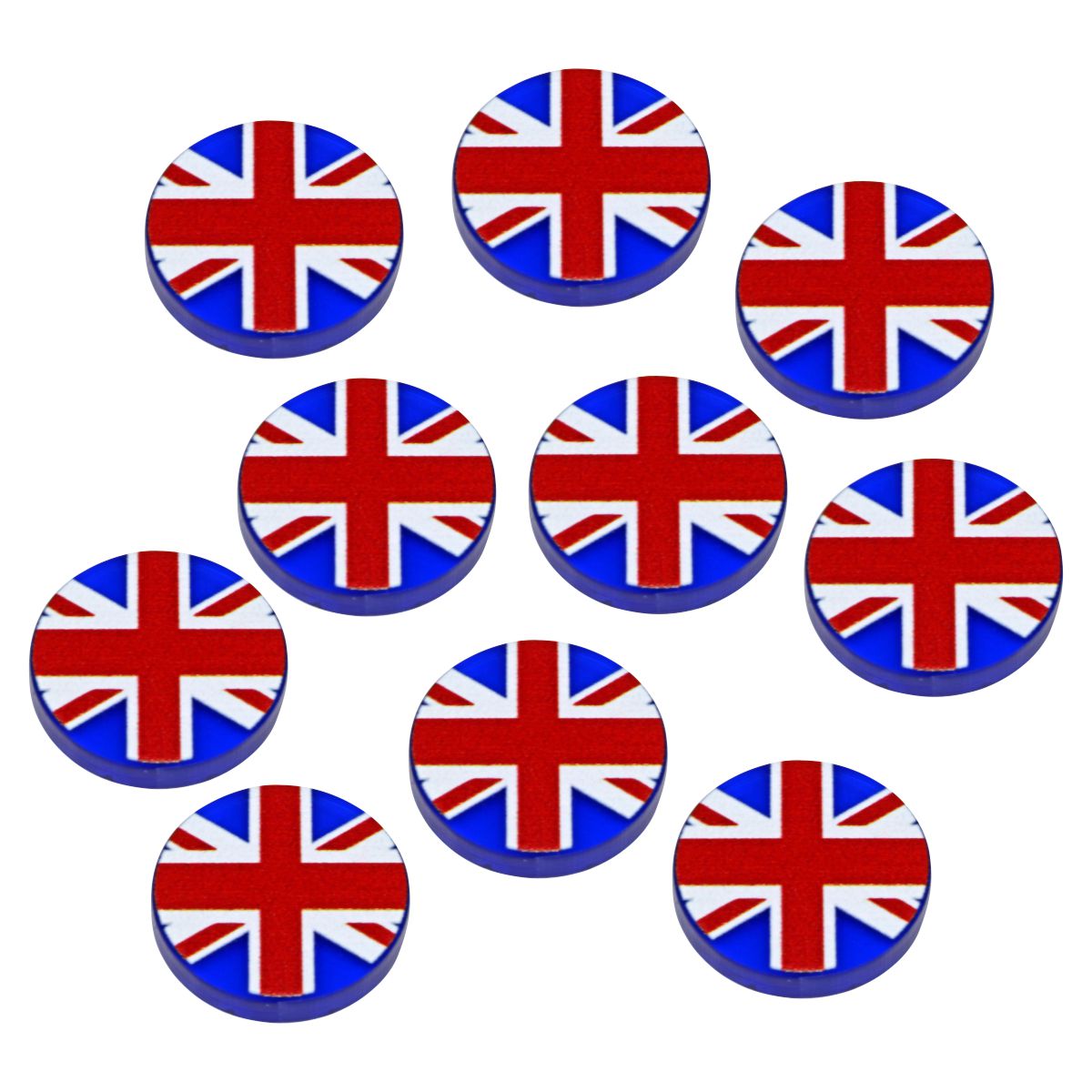 Premium Printed WWII Faction Tokens, Great Britain Union Jack (10) - SPECIAL ORDER!