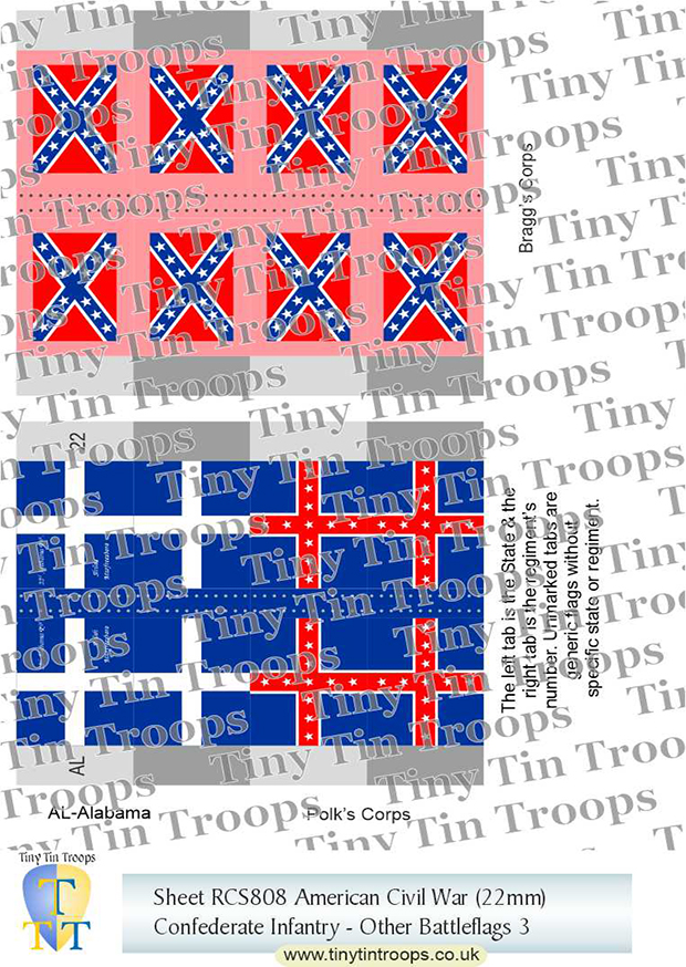 Confederate States, Sheet 8 (22mm)