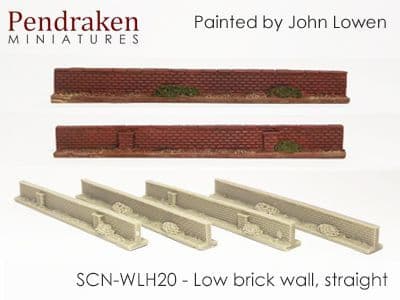 Low brick walls, straight