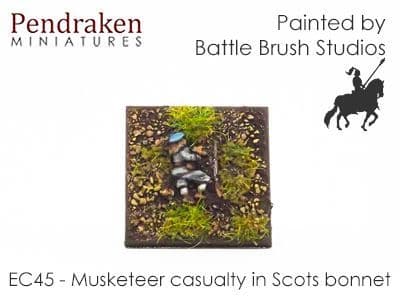 17th C. musketeer casualties in Scots bonnet