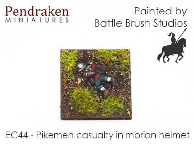 17th C. pikemen casualties in morion helmet