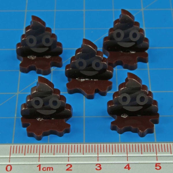 Poop Emoji Markers, Brown (5)