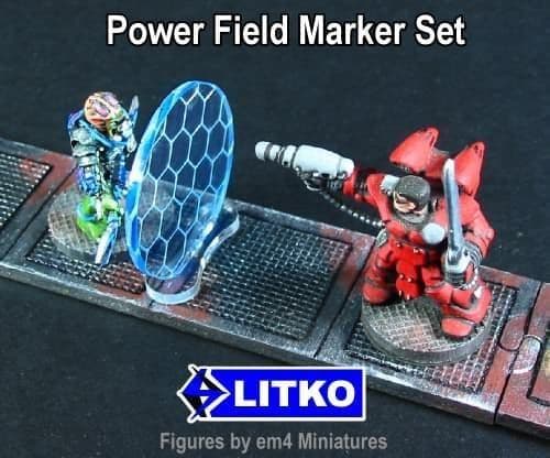 Power Field Markers, Transparent Light Blue (3)