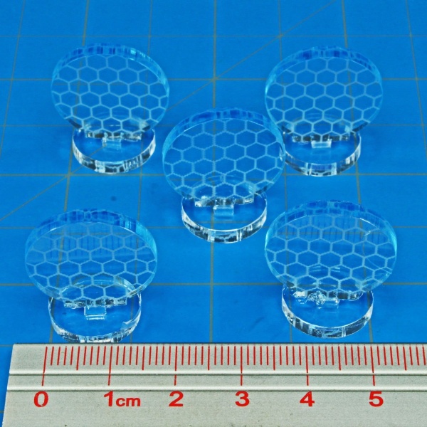 Space Fighter Shield Markers, Transparent Light Blue (5)