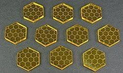 Space Shield Tokens, Transparent Yellow (10)