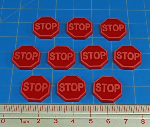 Stop Sign Tokens, Red (10)