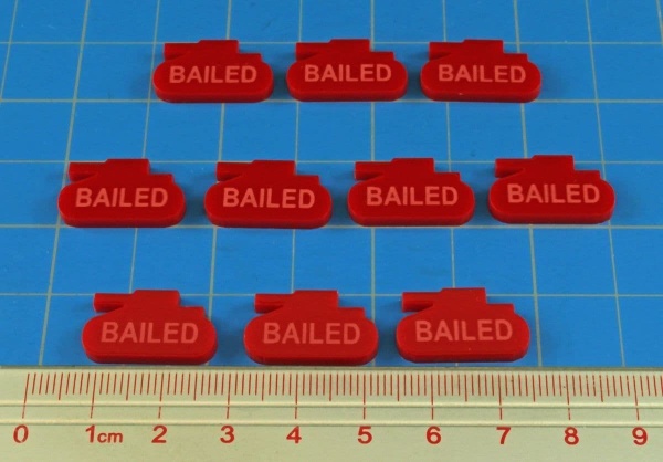 Tank Bailed Tokens, Red (10)