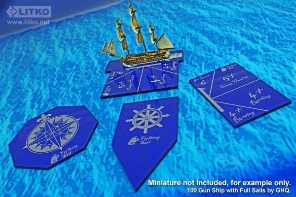 Upgrade Gauge Set, Fighting Sail, Translucent Blue (4) - SPECIAL ORDER!