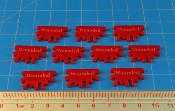 Wounded Tokens, Song of Blades and Heroes, Red (10)