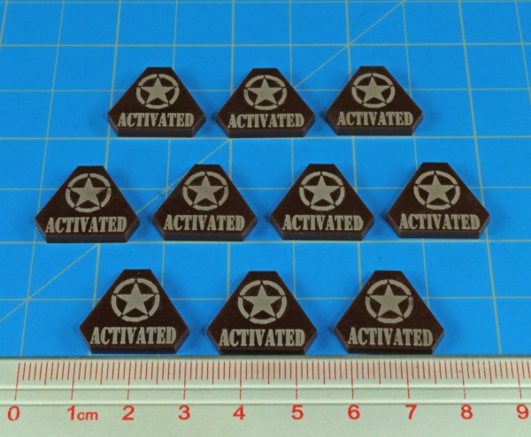 WWII American Activated Tokens, Brown (10)