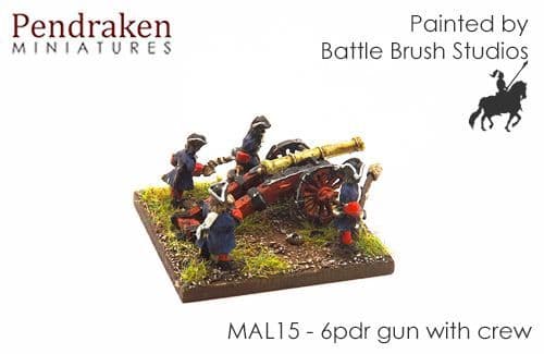 6pdr gun with crew, limber, and horses (2)