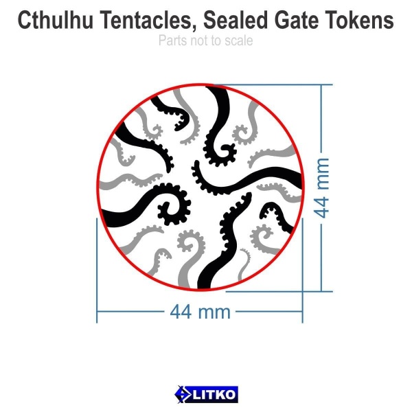 Cthulhu Tentacles, Sealed Gate Tokens, Fluorescent Green (3)